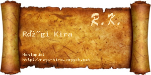 Régi Kira névjegykártya